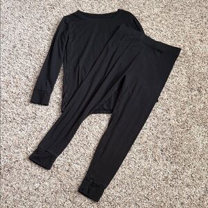 LITTLE SLEEPIES BLACK TWO PIECE PAJAMA SET